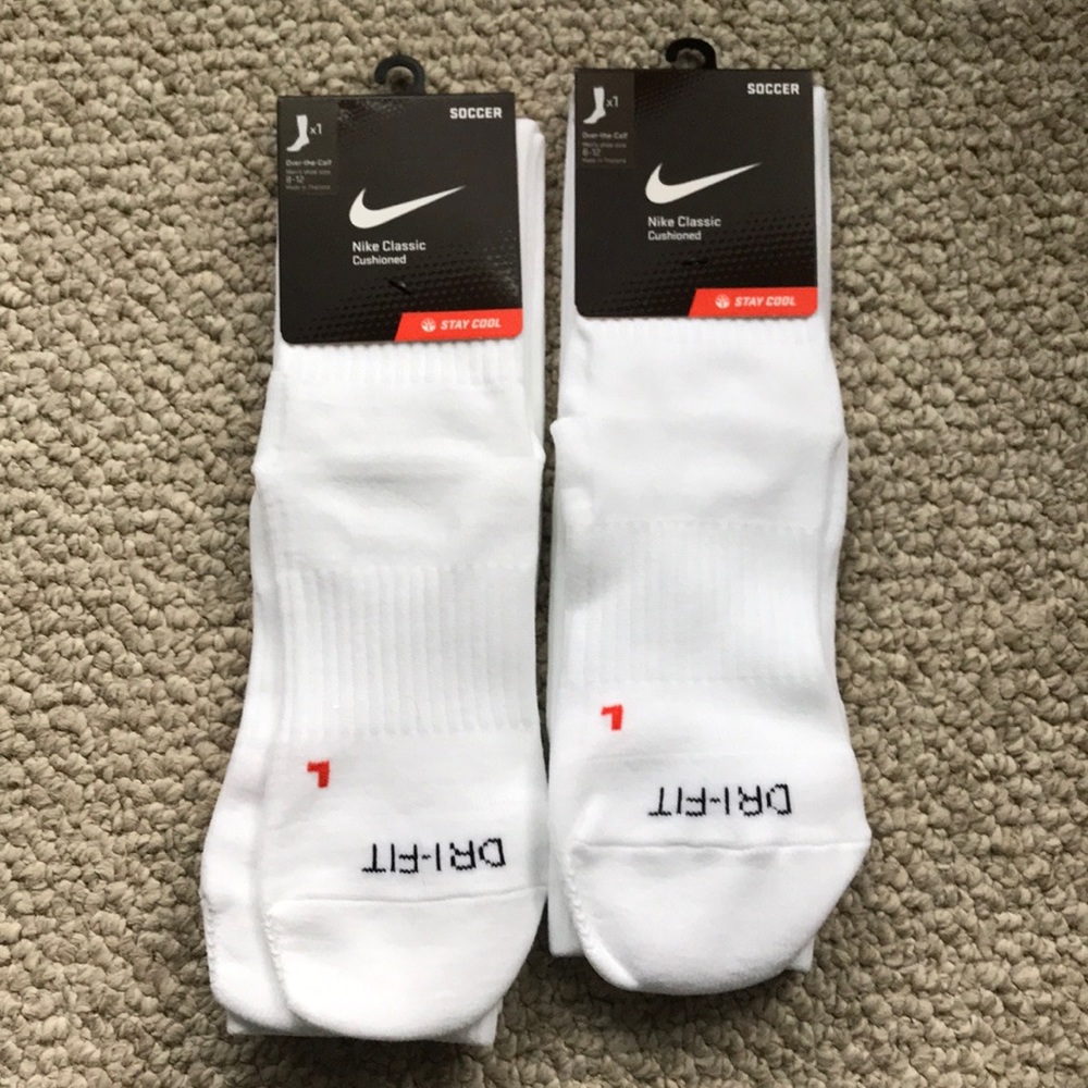 White Nike Soccer Socks